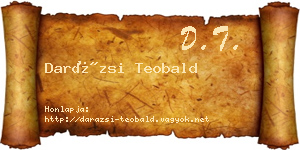 Darázsi Teobald névjegykártya